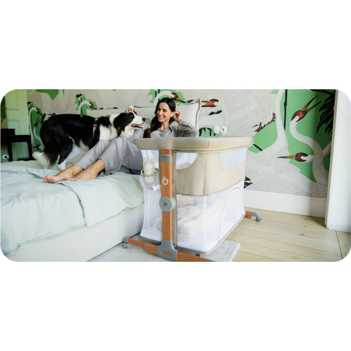 Postýlka MoMi SMART BED 4v1 světle šedá