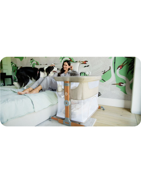 Postýlka MoMi SMART BED 4v1 světle šedá